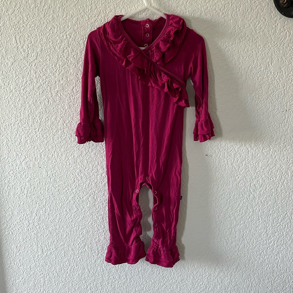 KicKee Pants kimono long sleeve romper 18-24m